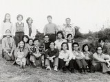 Dr. Mok Man Hung (former Dean of Natural Science and Engineering, second from the right, first row) and Faculty Members of Chemistry with the Class (1975)